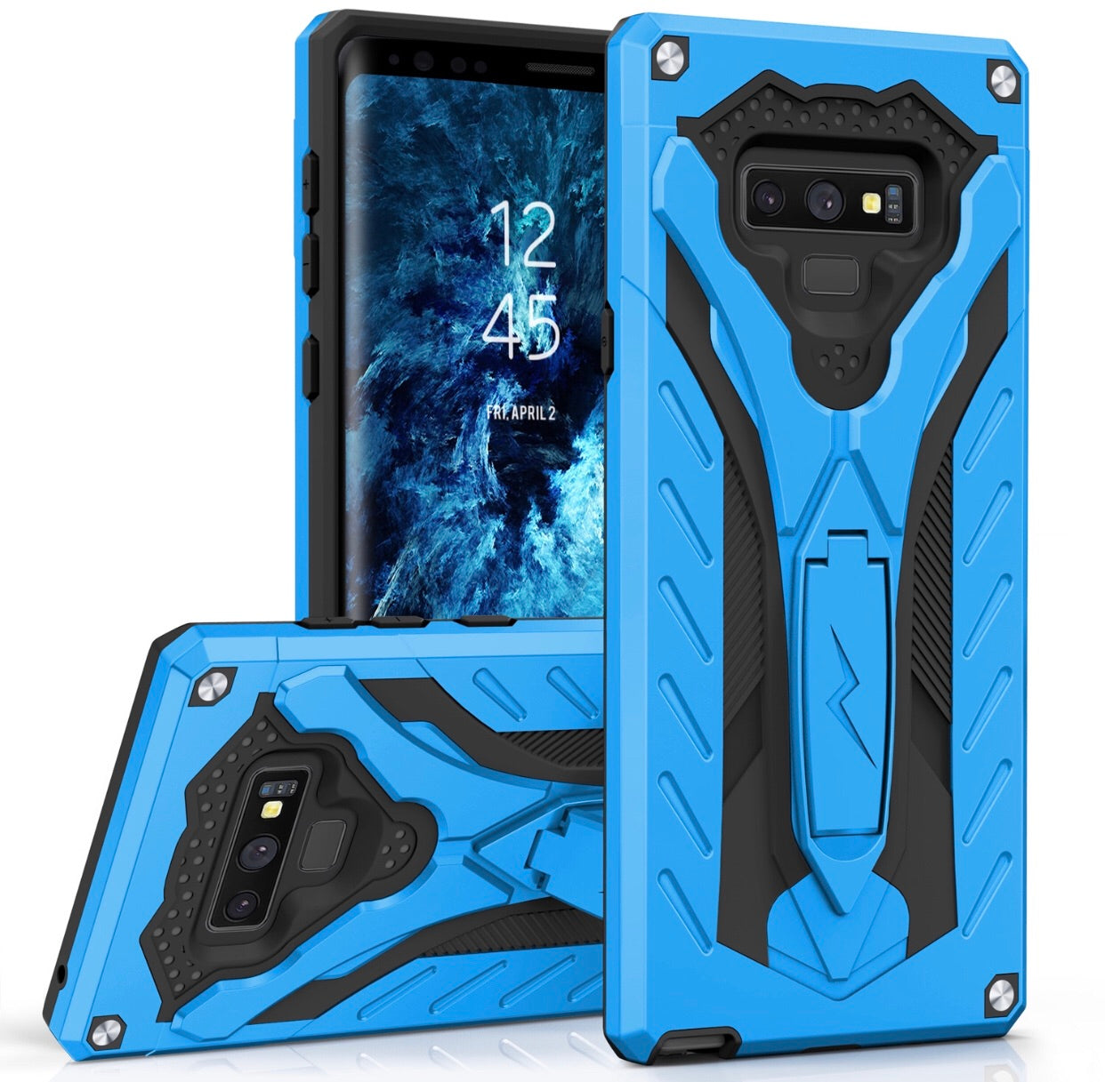 Samsung Galaxy Note 9 Zizo Static Series Dual Layered Hybrid Case w/ Kickstand - Blue / Black