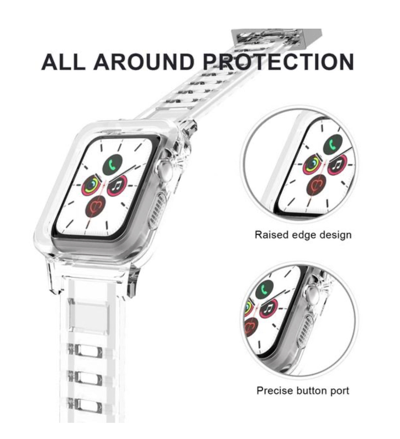 Crystal Clear Apple Watch Band- 42/44mm
