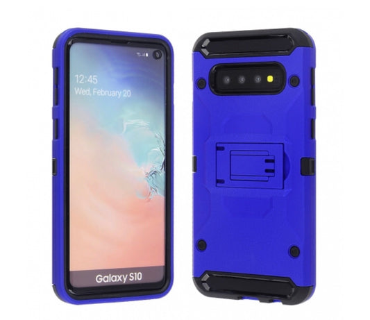 Samsung Galaxy S10 - Cobalt Blue Colored Horizontal Hard Back Kickstand Case
