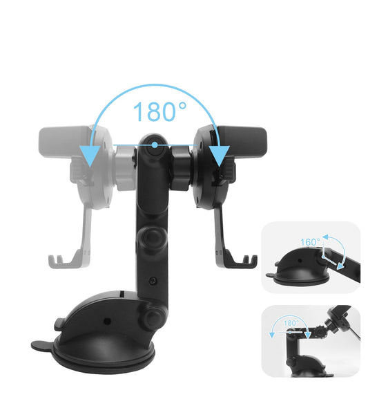 Esoulk One Touch Dashboard Windshield Car Mount Phone Holder-Black