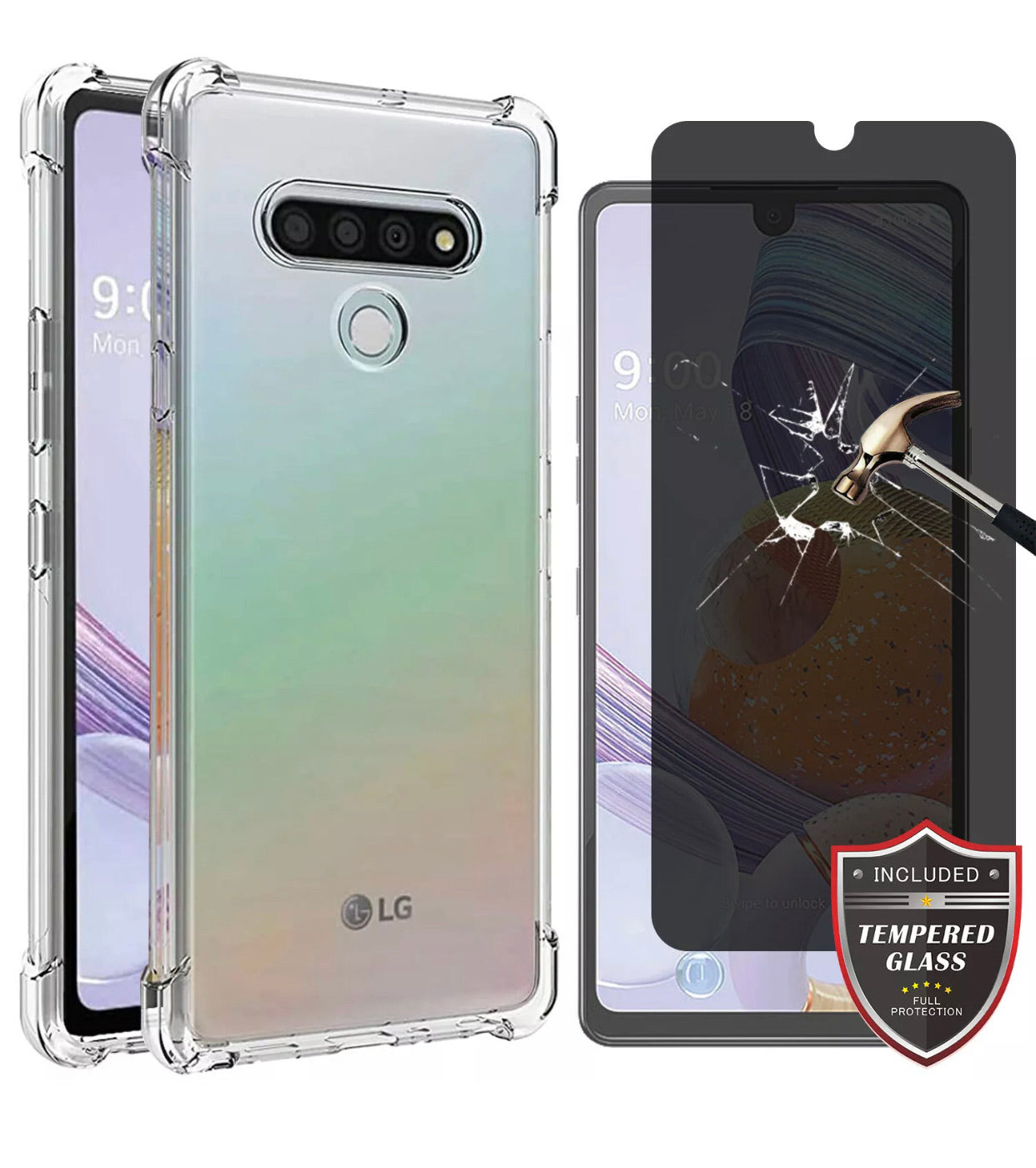 LG K51 Privacy Tempered Glass