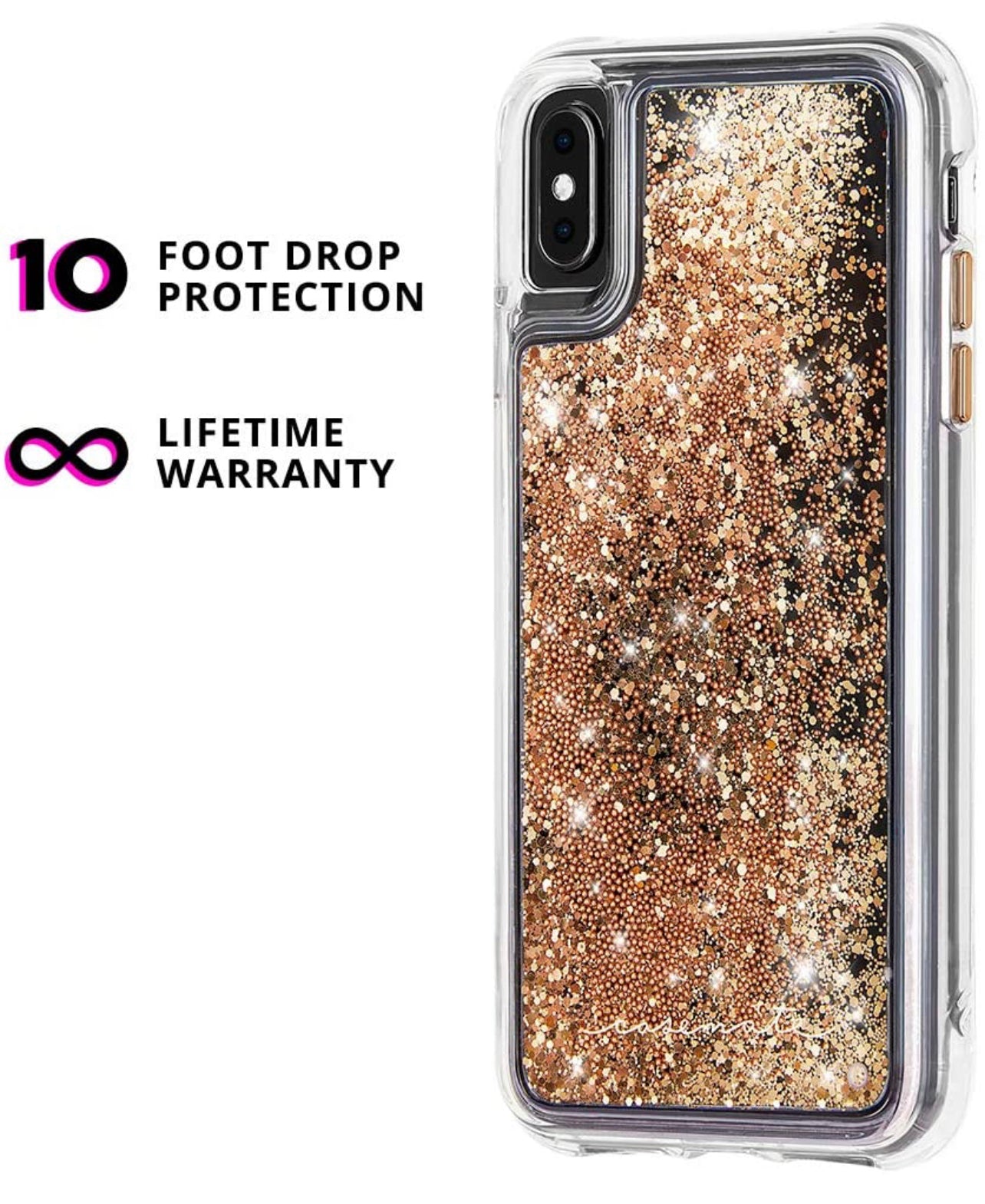 Case-Mate - iPhone XS Max Case - WATERFALL - iPhone 6.5 - Gold