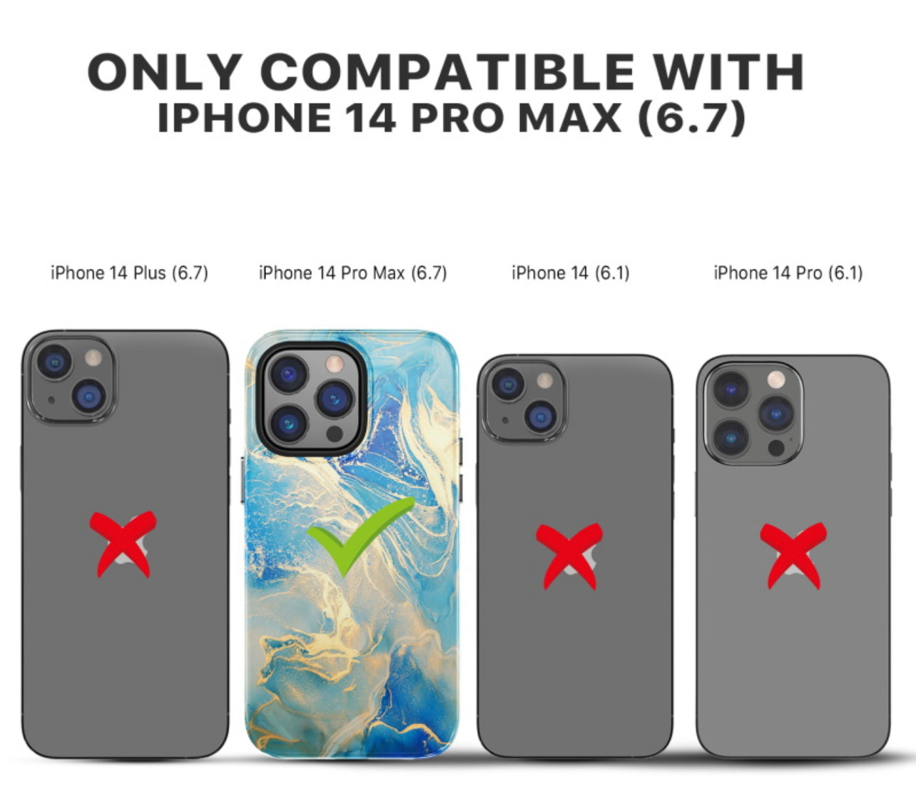 MyBat Pro Fuse Series MagSafe Case for Apple iPhone 14 Pro Max (6.7) - Ocean Marble