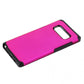 SAMSUNG GALAXY NOTE 8 - SOLID HOT PINK HONEY LEATHER BACK COVER ON BLACK TPU SKIN