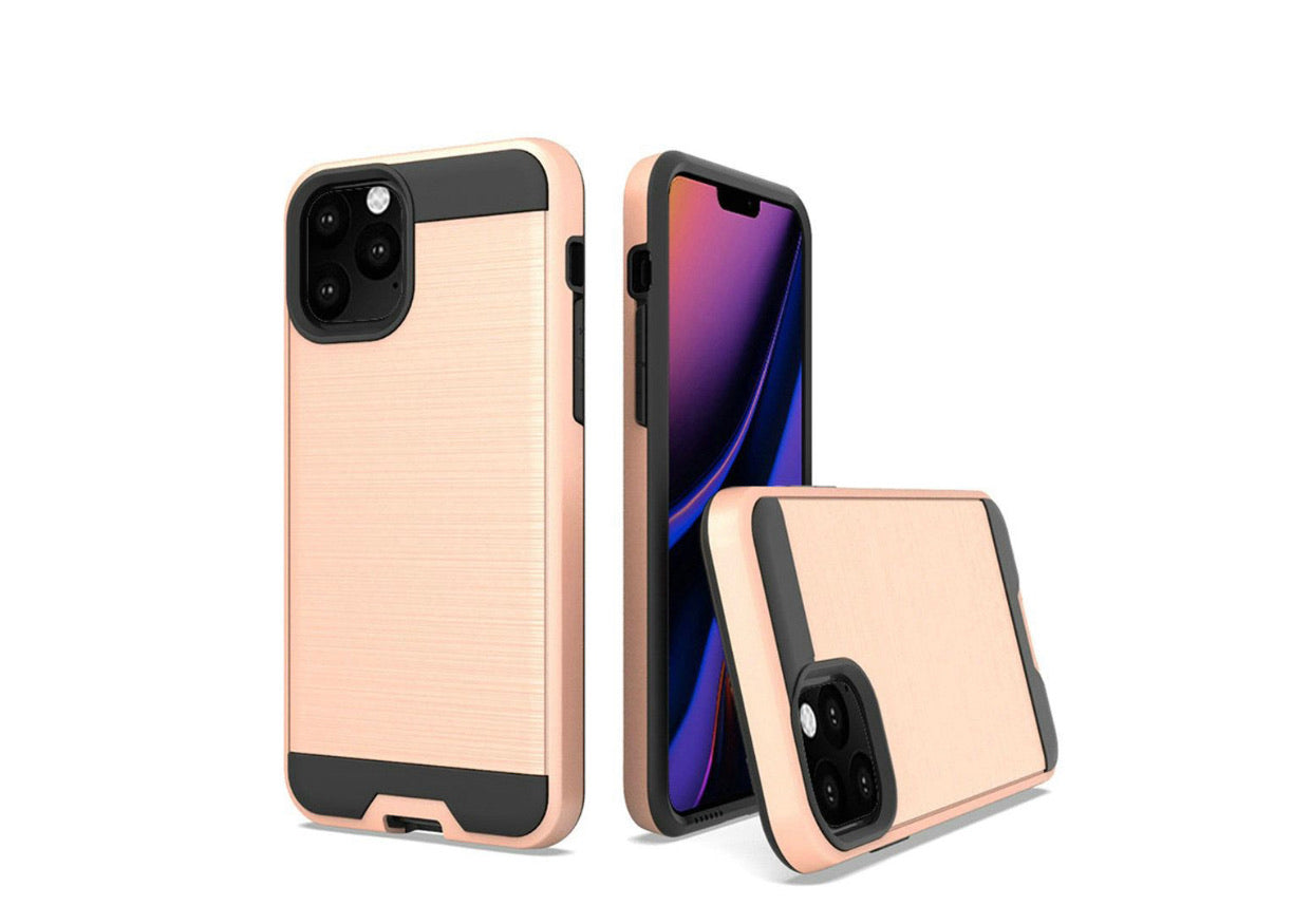 iPhone 11 Metallic Hybrid Case- Rose Gold