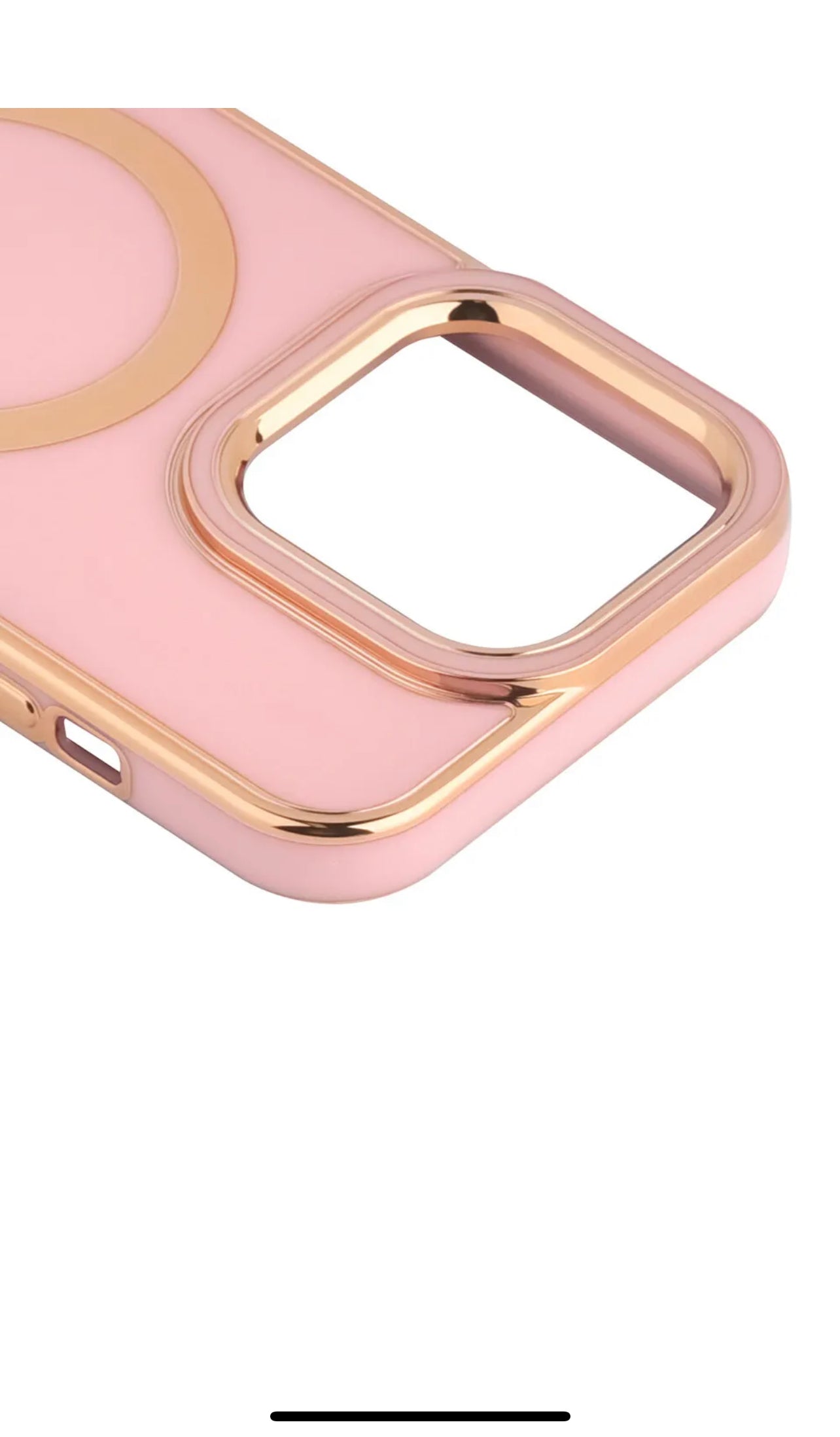 For Apple iPhone 14 Pro - TPU Impact Rugged MagSafe Cover Case w/Gold Bumper