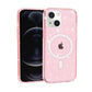 iPhone 13 6.1 MegSafe Compatible Glitter Ultra Thick 3mm Transparent Hybrid Case Cover - Pink