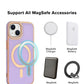 For Apple iPhone 14 TPU Impact Rugged MagSafe Cover Case w/Gold Bumper