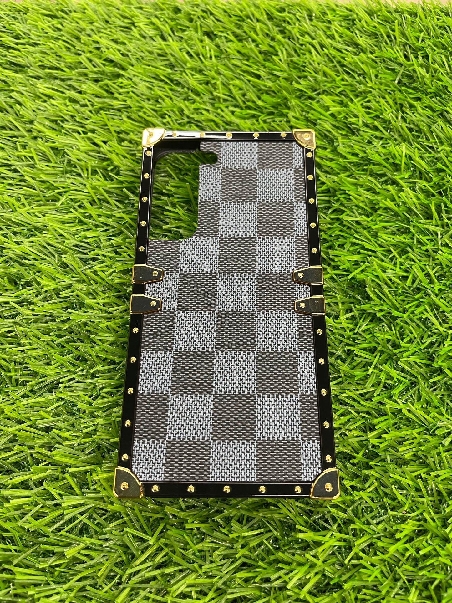 Samsung Galaxy s22 Checkered Print Hybrid Case