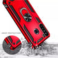 Hybrid Case W/ Ring Stand & Magnetic Back- RED / BLACK