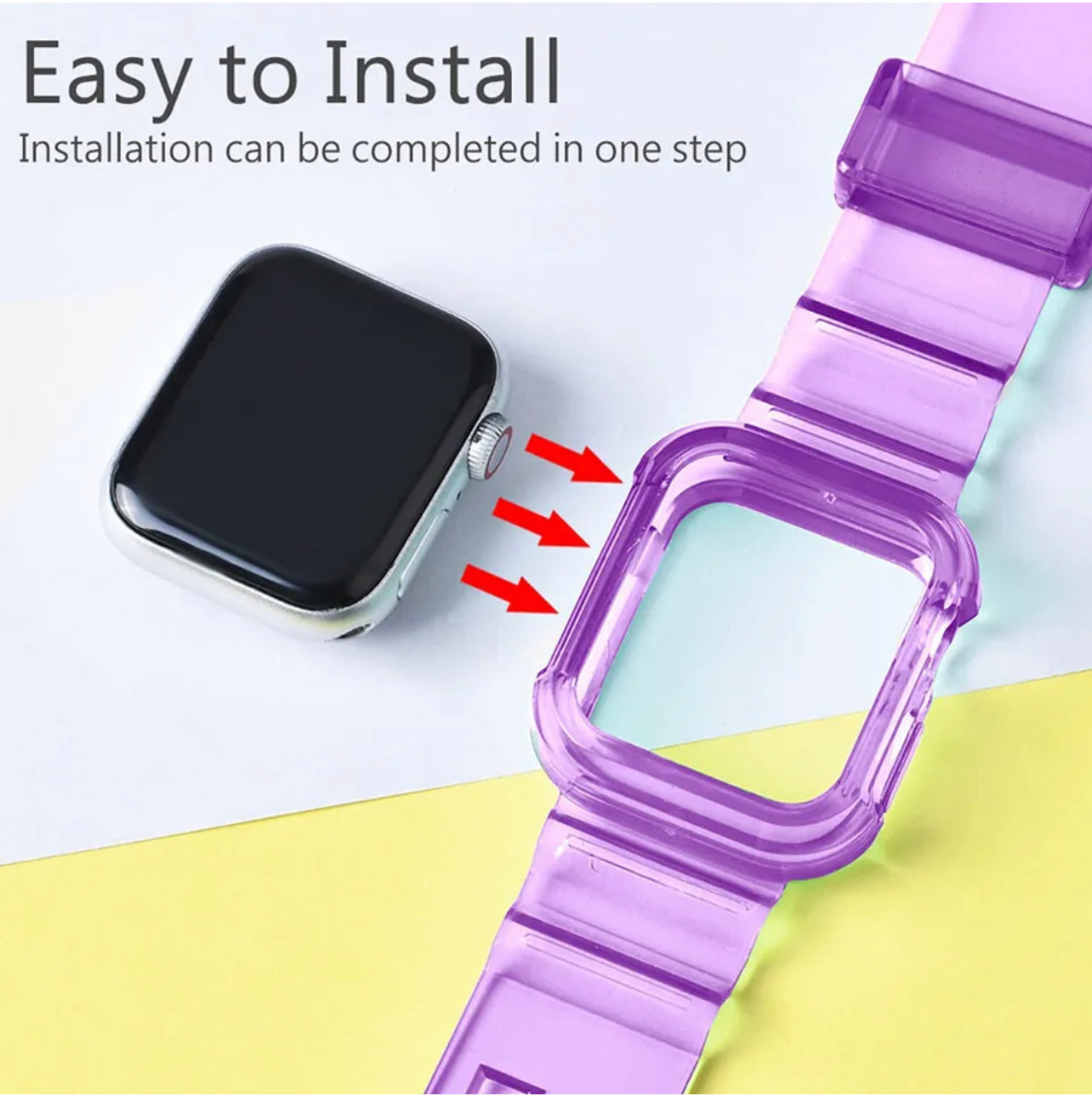 Clear iWatch Band Strap + Case