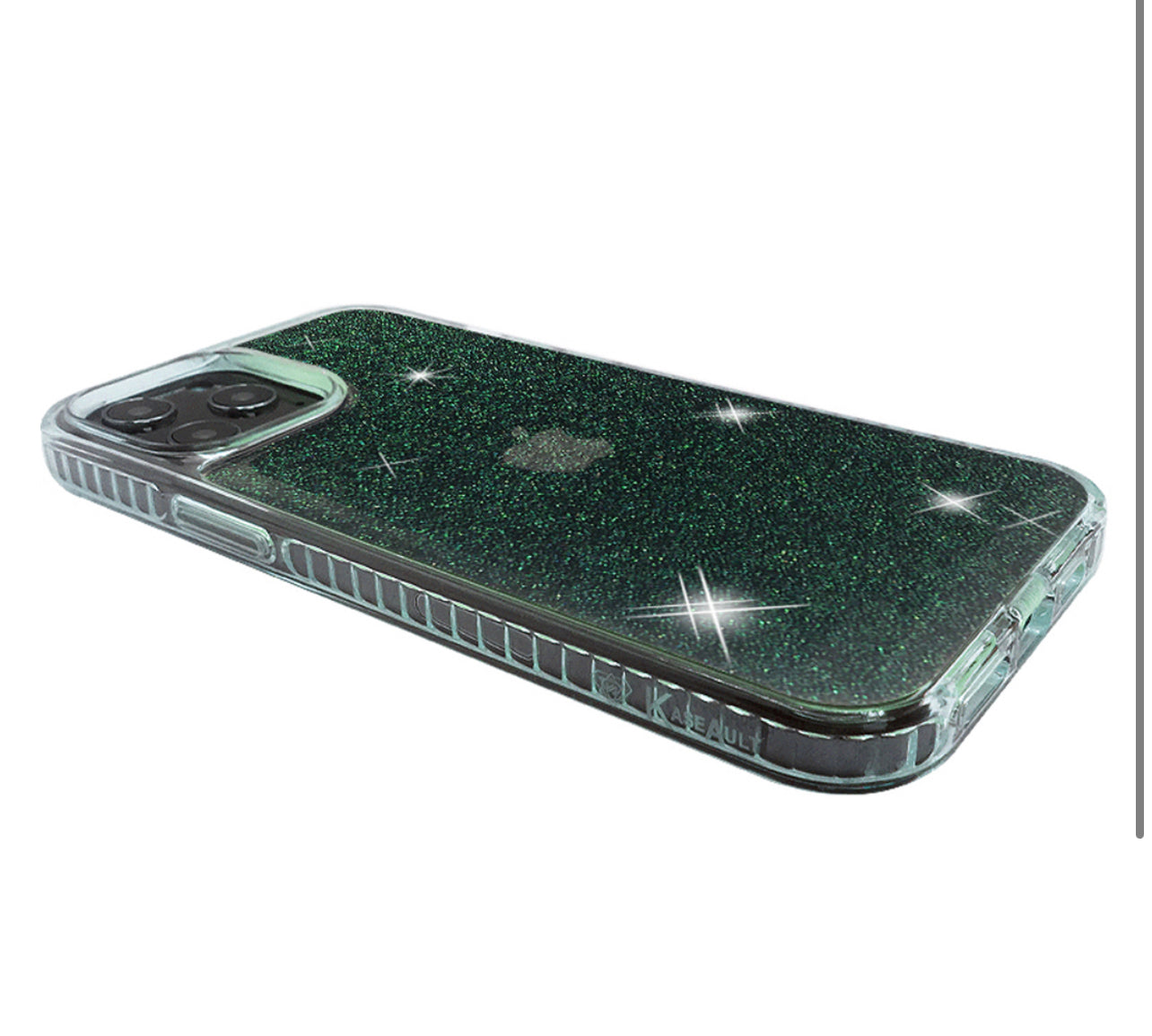 iPhone 12 & iPhone 12 Pro (Open Camera Hole) Epoxy Glitter Shockproof Hybrid Case Cover