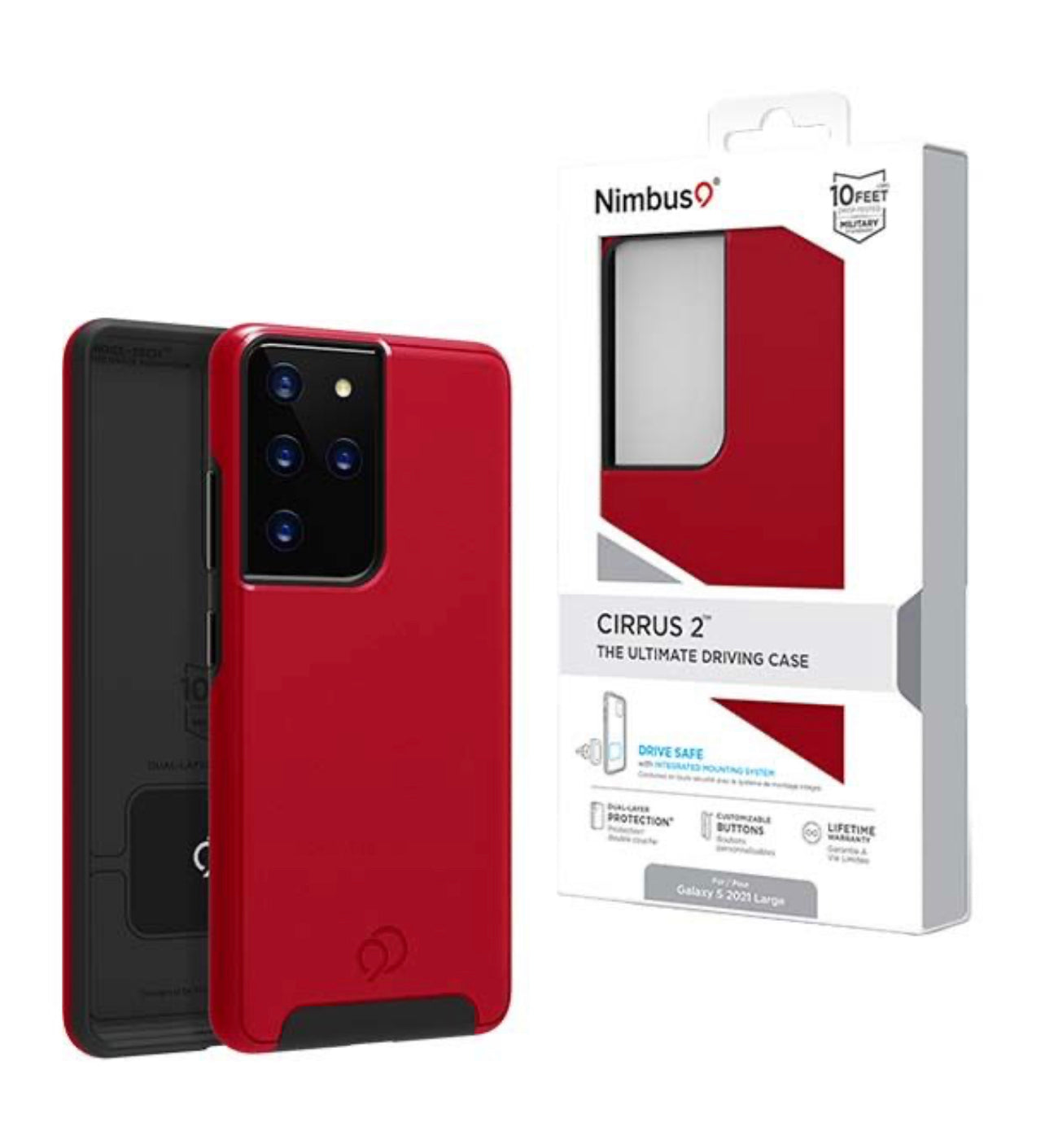 NIMBUS9 CIRRUS 2 CASE FOR SAMSUNG GALAXY S21 ULTRA (6.8) - CRIMSON