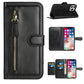 iPhone 14 PRO 6.1" Premium Wallet MultiCard Holder Money Zipper With Magnetic Flap - Black