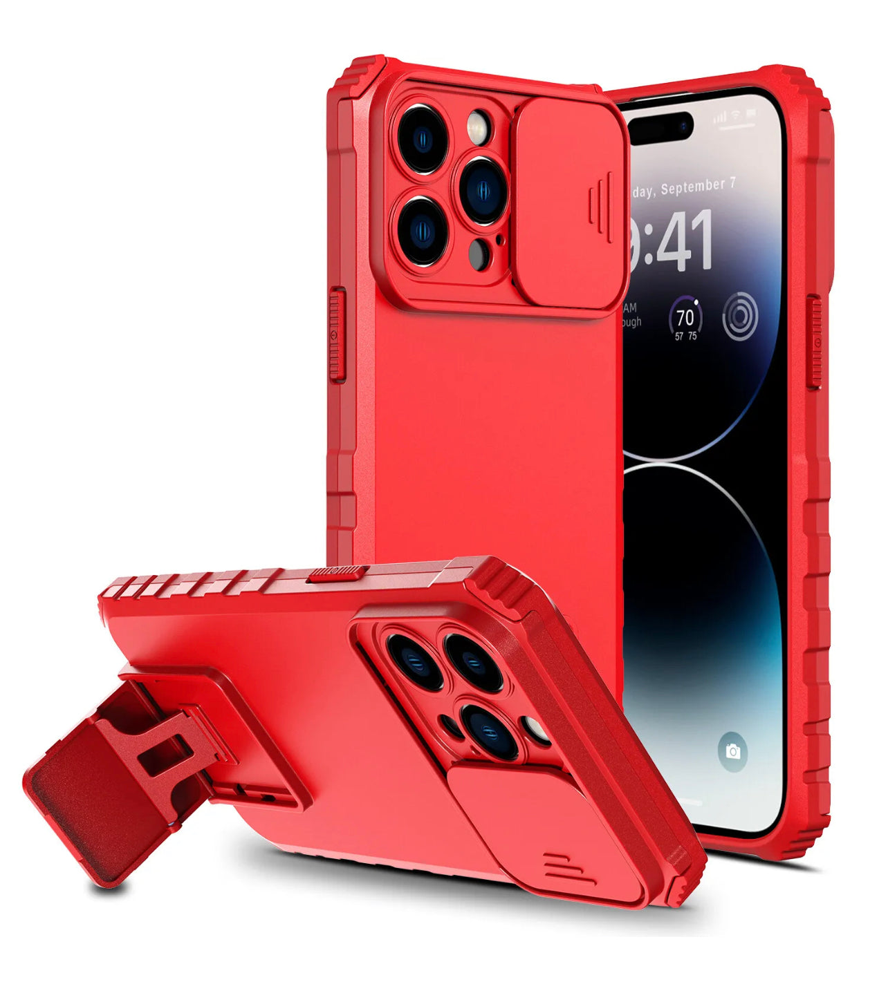 Apple iPhone 14 Pro Max Case Camera Slide Shockproof Rugged Kickstand Cover