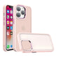 iPhone 14 PRO 6.1" Thick Acrylic Metal Button Hybrid Case Cover - Light Pink