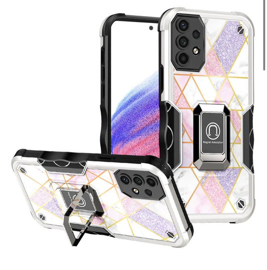 For Samsung A53 5G Stellar Hybrid IMD Design Ring Stand Cover Case