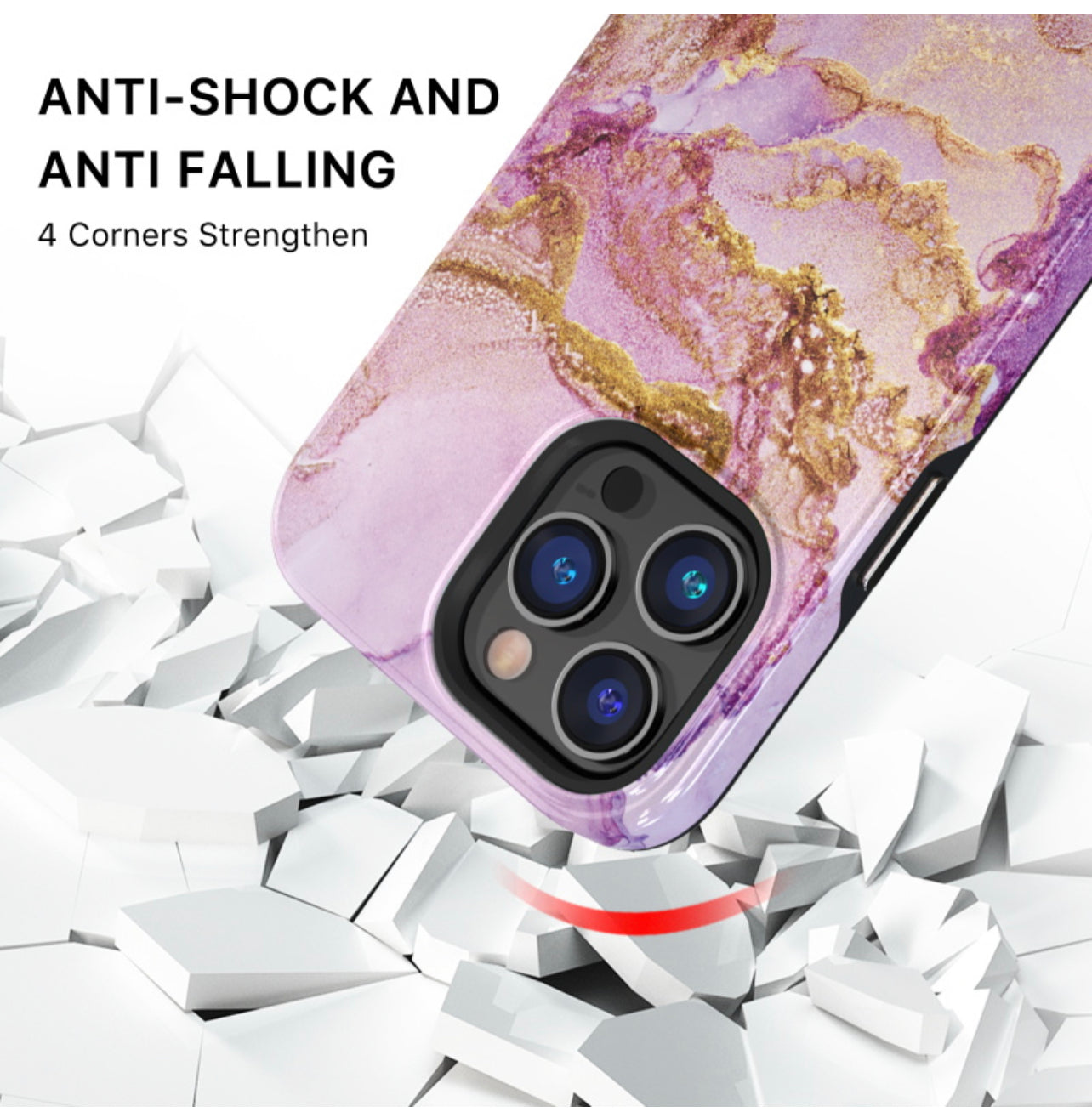 MyBat Pro Fuse Series MagSafe Case for Apple iPhone 14 Pro Max (6.7) - Purple Marble