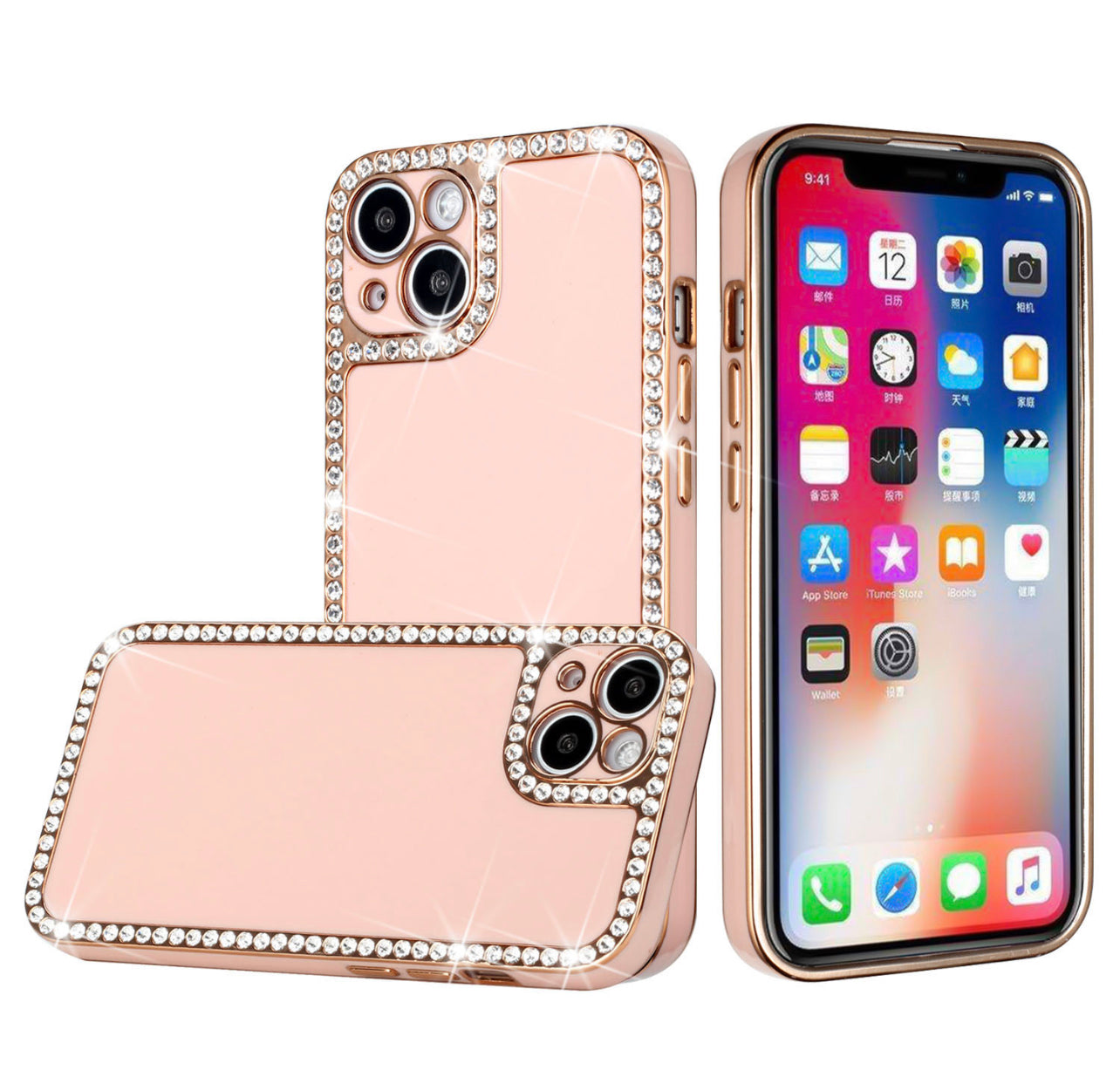 iPhone 13 Pro Max Big Diamond All Around TPU Hybrid Case