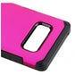 SAMSUNG GALAXY NOTE 8 - SOLID HOT PINK HONEY LEATHER BACK COVER ON BLACK TPU SKIN