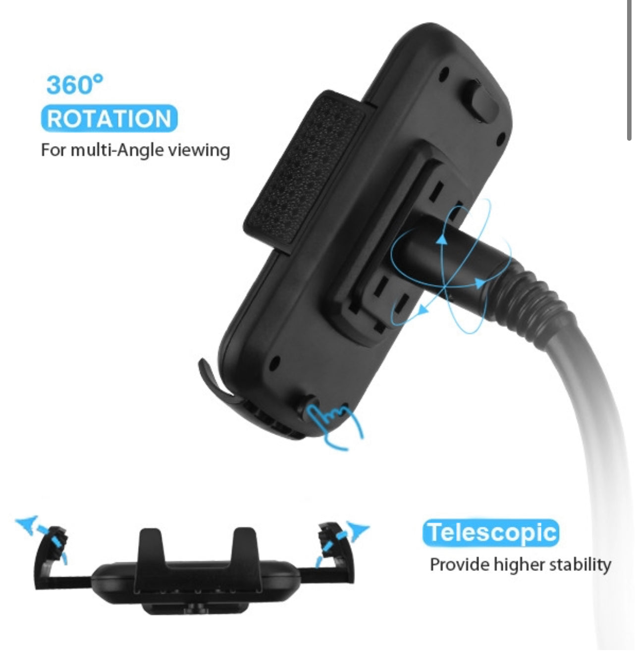 Car Cup Holder Phone Mount - Black