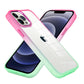 iPhone 14 PRO 6.1" Radiant Two Tone Transparent Thick Hybrid Case Cover - Hot Pink/Teal