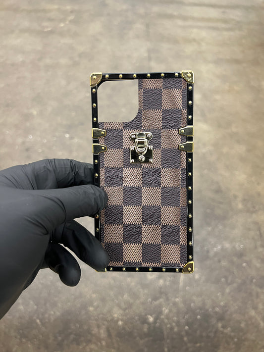 iPhone 14 plus checkered hybrid designer case