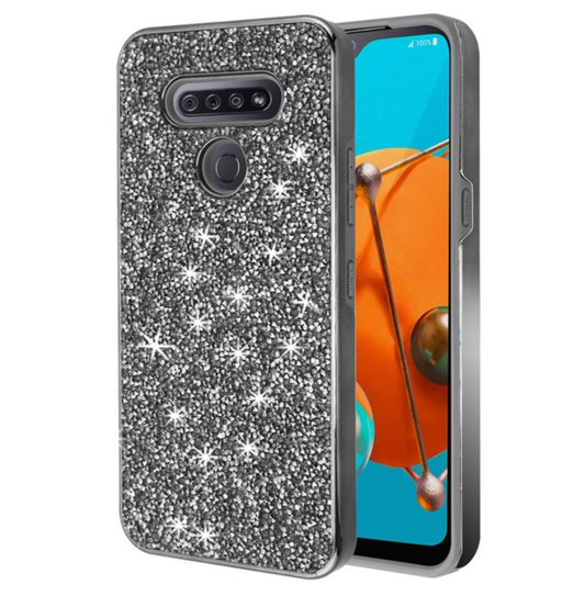 LG K51 Rhinestone Hybrid Case