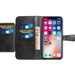 iPhone 14 PRO MAX 6.7" Premium Wallet MultiCard Holder Money Zipper With Magnetic Flap - Black