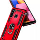 Hybrid Case W/ Ring Stand & Magnetic Back- RED / BLACK