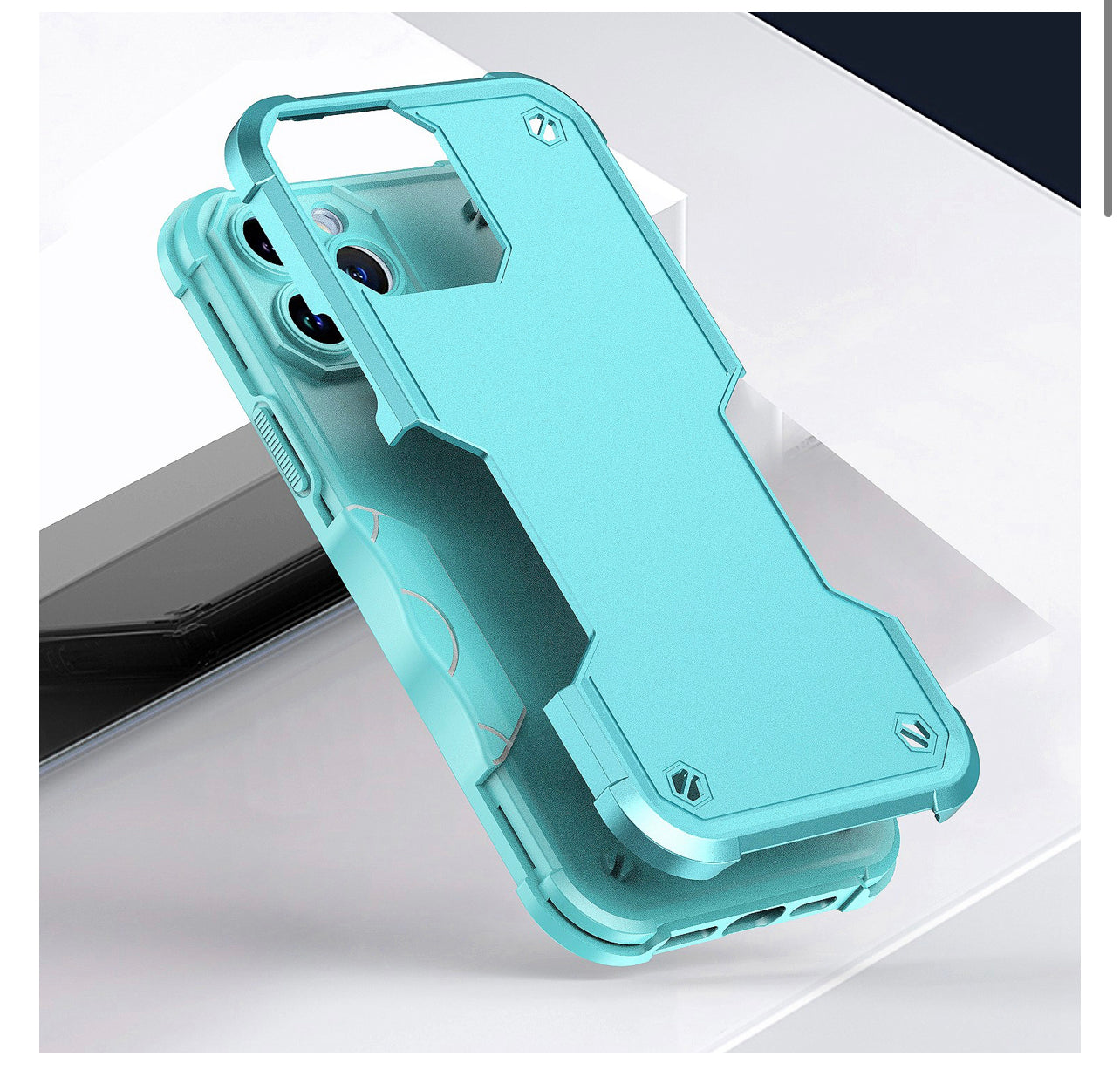 iPhone 14 6.1" Exquisite Tough Shockproof Hybrid Case Cover - Teal