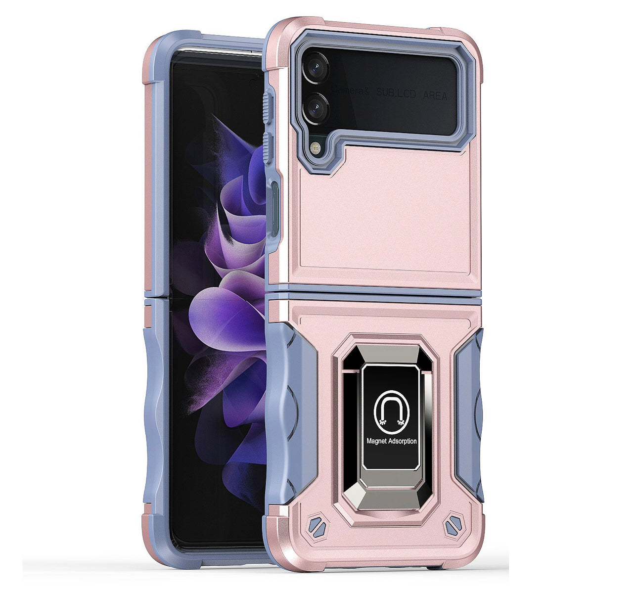 Galaxy Z Flip3 Magnetic Ring Stand Hybrid Case