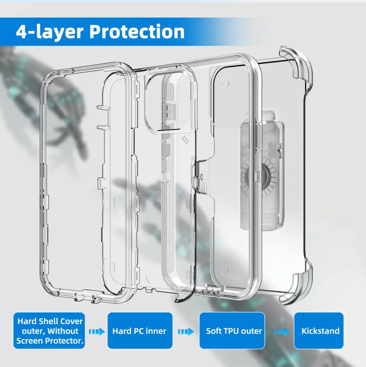 iPhone 13 Pro Clear Heavy Duty Case