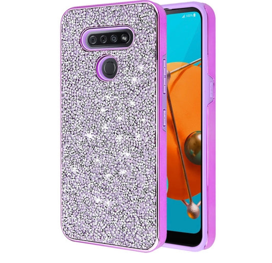 LG K51 Rhinestone Hybrid Case