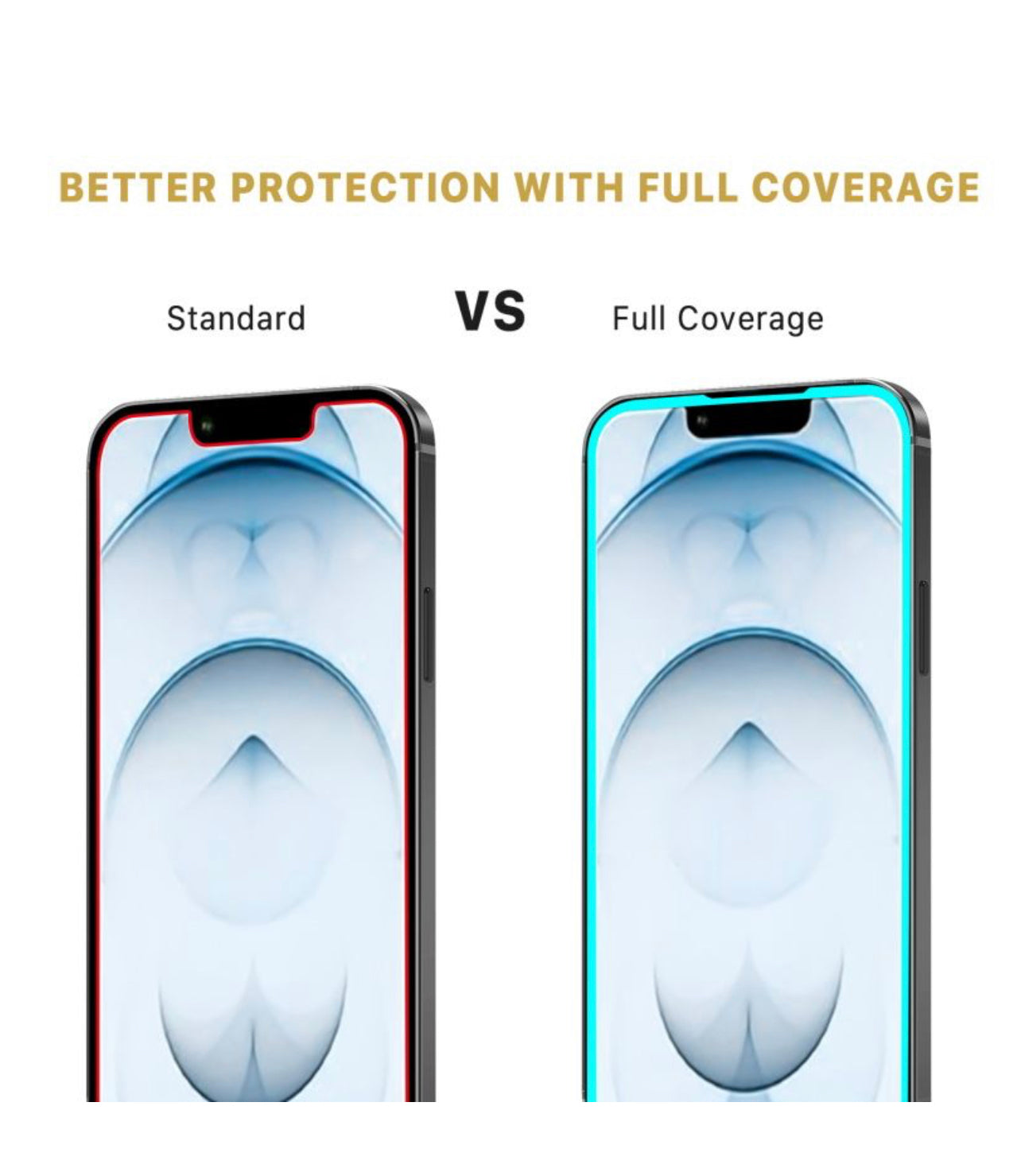 FULL COVERAGE TEMPERED GLASS SCREEN PROTECTOR FOR APPLE IPHONE 13 PRO MAX (6.7) - BLACK