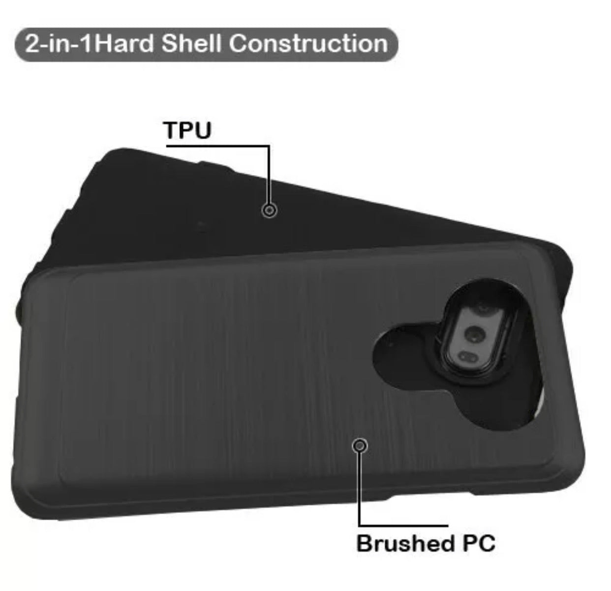 LG K51 Brushed Metallic Hybrid Case