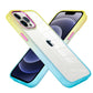 iPhone 14 PRO MAX 6.7" Radiant Two Tone Transparent Thick Hybrid Case Cover - Yellow/Light Blue