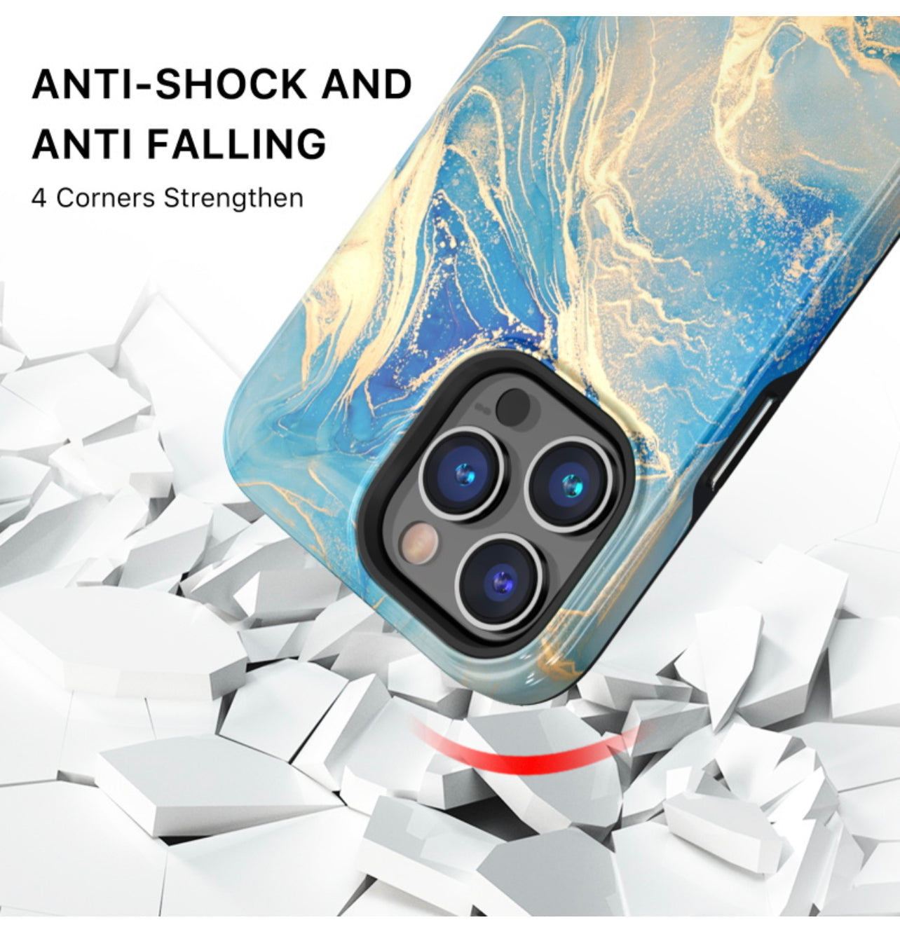 MyBat Pro Fuse Series MagSafe Case for Apple iPhone 14 Pro (6.1) - Ocean Marble