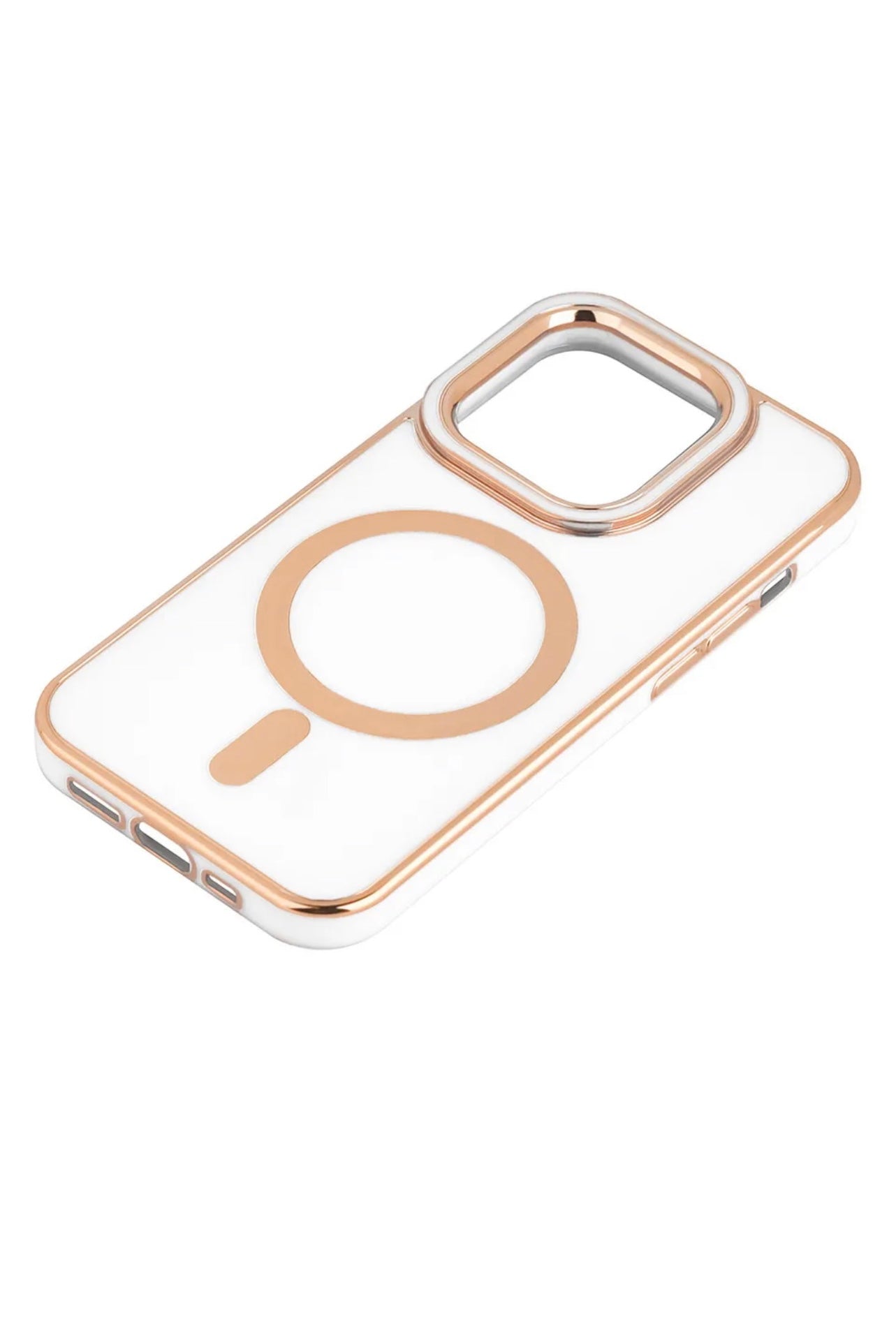 For Apple iPhone 14 Pro - TPU Impact Rugged MagSafe Cover Case w/Gold Bumper