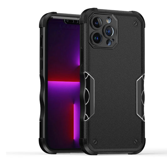 iPhone 14 6.1" Exquisite Tough Shockproof Hybrid Case Cover - Black