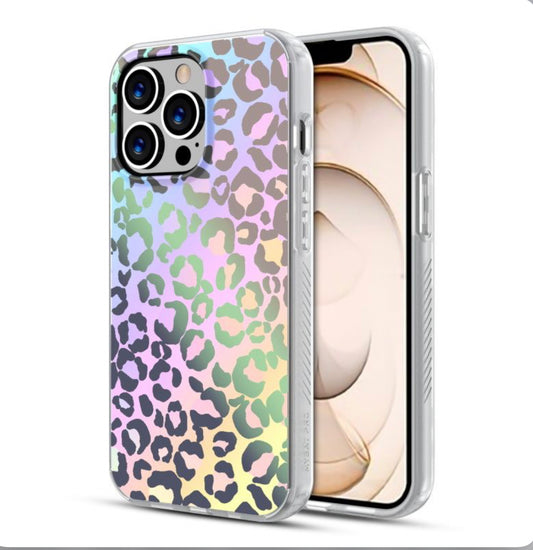 MYBAT PRO MOOD SERIES CASE FOR APPLE IPHONE 13 PRO (6.1) - HOLOGRAPHIC LEOPARD