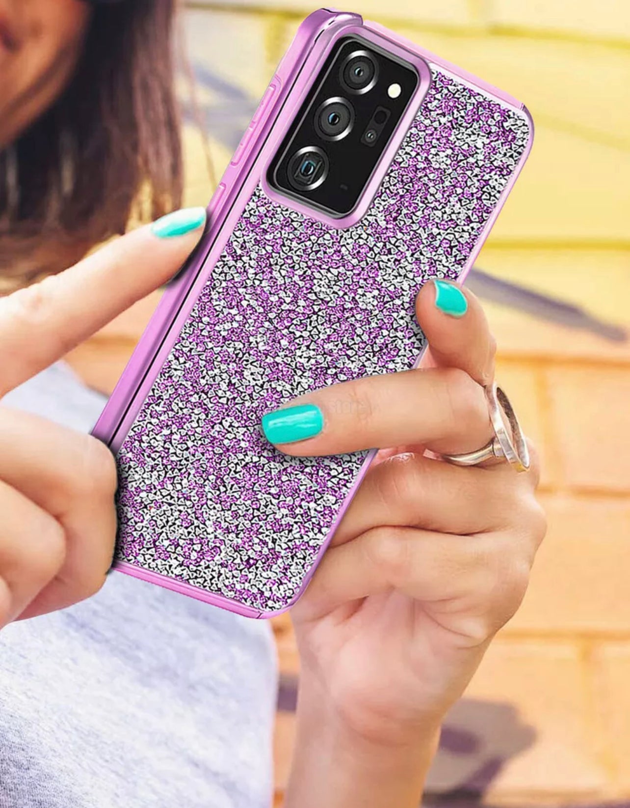 Samsung Galaxy Note20 Ultra 5G Rugged Glitter Bling Case