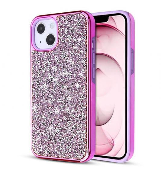 iPhone 13 (6.1) Encrusted Rhinestone Hybrid Cover