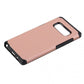 SAMSUNG GALAXY NOTE 8 - SOLID ROSE GOLDEN HONEY LEATHER BACK COVER ON BLACK TPU SKIN