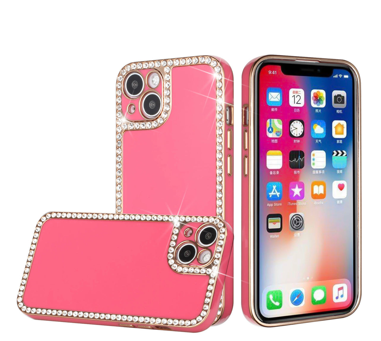 iPhone 13 Pro Max Big Diamond All Around TPU Hybrid Case