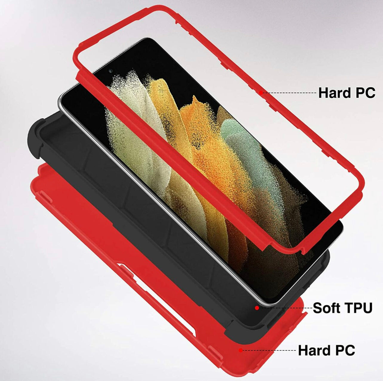 Military Grade Hybrid Armor Case for Samsung Galaxy S21 Ultra 5G
