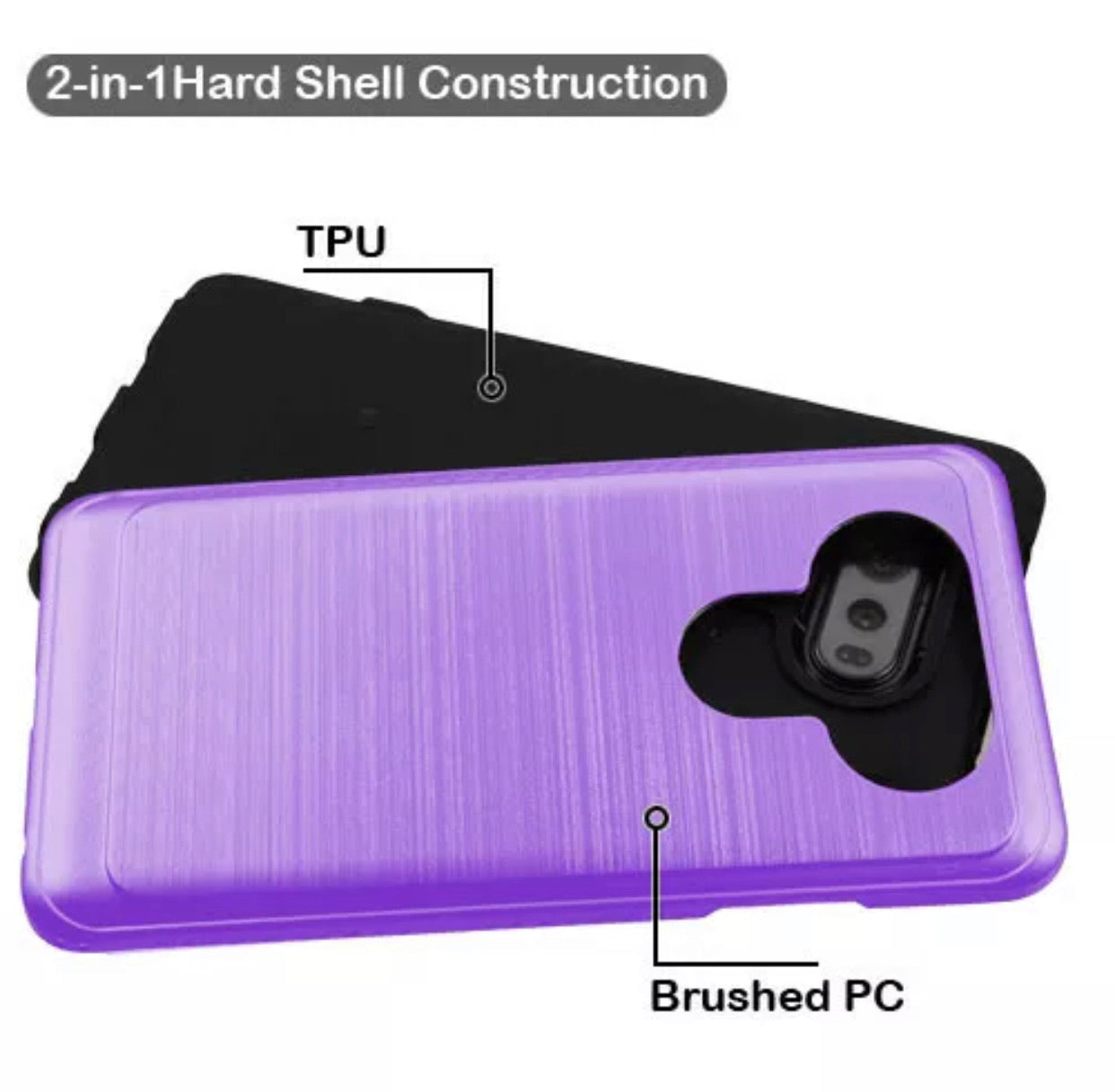 LG K51 Brushed Metallic Hybrid Case