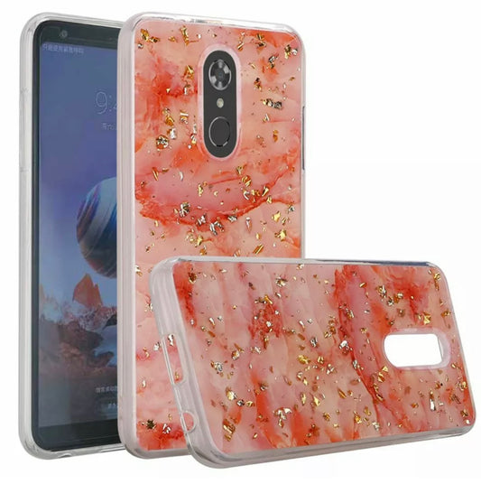 LG Stylo 4 Marble Glitter Case