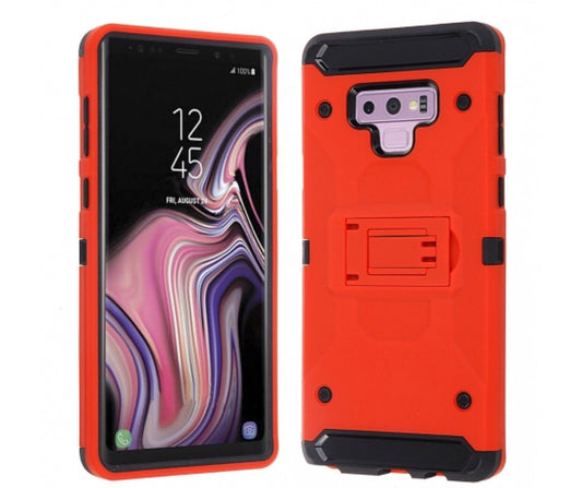 SAMSUNG GALAXY NOTE 9 - RED COLORED HORIZONTAL HARD BACK KICKSTAND CASE