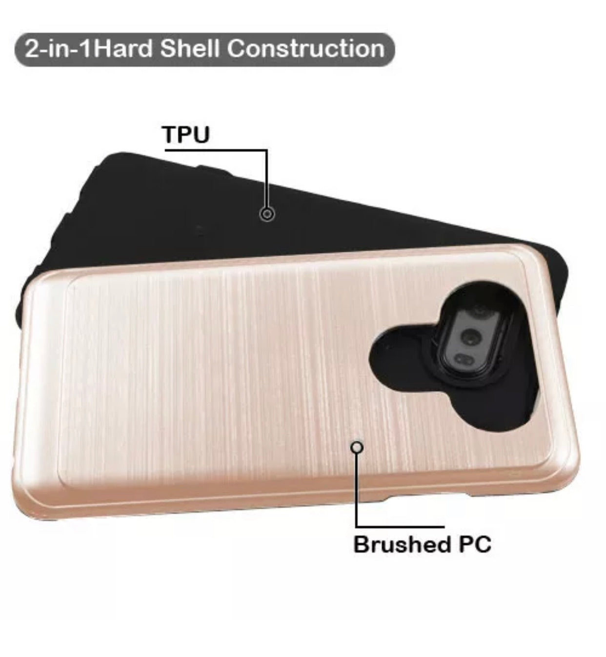 LG K51 Brushed Metallic Hybrid Case